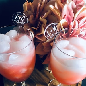 Custom Swizzle Sticks - Laser Engraved - Acrylic Cocktail Stir Sticks - Wedding Signs - Custom Logo Stirrer