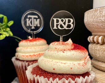 Custom Acrylic Cupcake Toppers - Personalized Party Decor