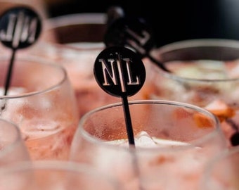 Custom Acrylic Wedding Drink Stirrers – Personalized Cocktail Sticks