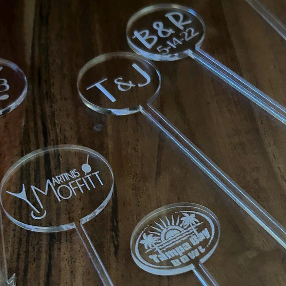 Charcuterie Stick- Acrylic Skewer- Wedding Decor- Appetizer Stick- Cupcake Topper- Sandwich Picks - Custom Cocktail Stick