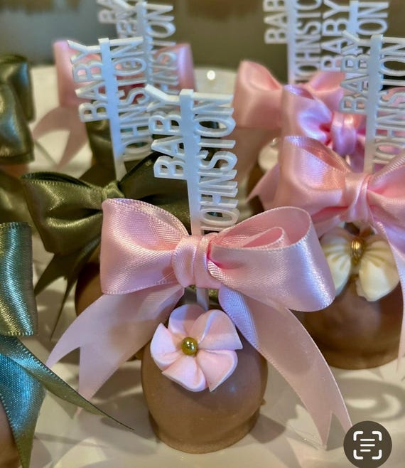 Personalized Acrylic Cake Pop Sticks: Custom Logo, Events & Parties, 5 Inch