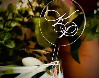 Custom Logo Drink Stirrers - Engraved Acrylic Barware, Wedding Cocktail Sticks