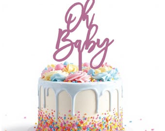 Oh Baby Cake Topper SVG - Digital File - Baby Shower Cake Topper SVG