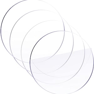 Clear Acrylic Circle Blanks - Laser Cut Shapes for Crafts - Set of 25