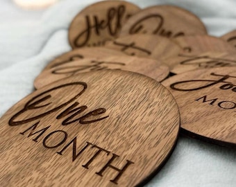 Digital Laser File - Engraved Baby Milestone Markers - Digital File - SVG