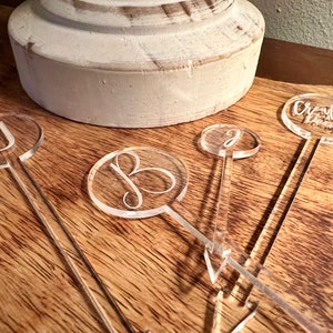 Custom Swizzle Sticks, Custom Skewers,  Wedding Item, Appetizer Sticks, Cupcake Topper Sandwich Pick Party Ideas
