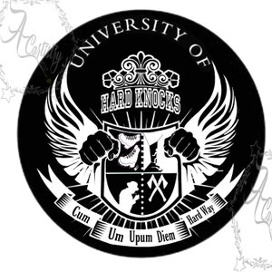 Hard Knocks University Crest Digital Download Pakket -SVG Instant Download Cutting File Voor Cricut, Silhouet, Laser Printers