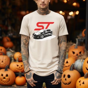Focus ST Street Scene Shirt – Distressed Turbo Hatch Tee | ST Car Culture T-Shirt | JDM Euro Street Racer Gift | Boosted Life Gear