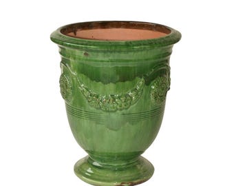 Pair of Green Anduze Authentic French Pots