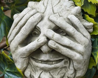 Peeping Greenman English Cast Stone