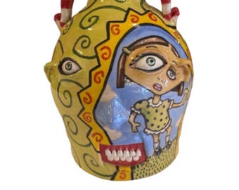 FACE JUG by Stacy Lambert , N.C. Free Shipping Sale!  Last Stacy Lambert Face Jug in Stock!