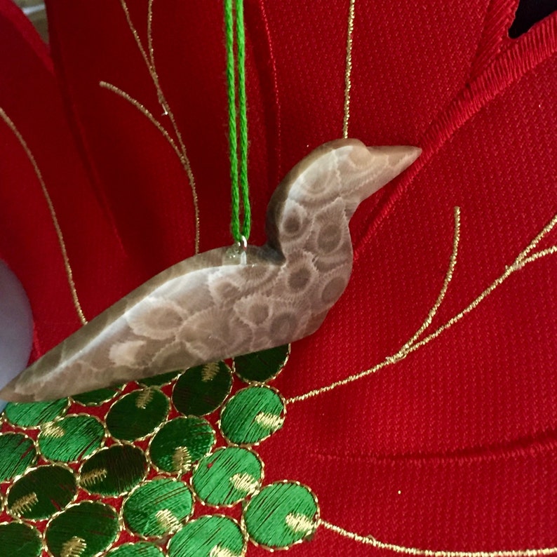 Michigan Canada Loon Michigan Christmas Ornament Petoskey Stone Minnesota Christmas Ornament Ontario