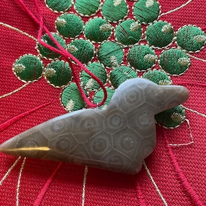 Michigan Christmas Ornament, Petoskey Stone, Christmas Ornament, Loon, Michigan, Wisconsin, Minnesota, Maine, Ontario, Canada