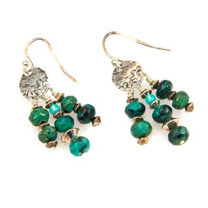 Turquoise & Sterling Silver Earringns- 1.75&quot;