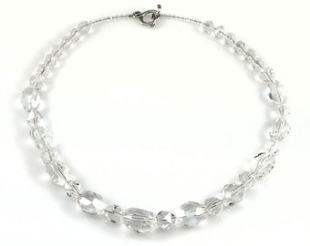 April Birthstone Clear Crystal Quartz Necklace - 17.75"