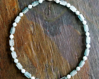 March Birthstone Aquamarine Necklace - 19"