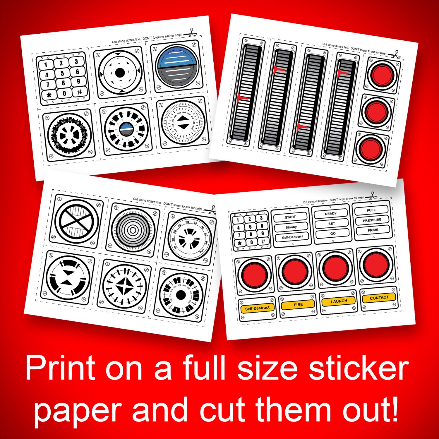 Printable Control Panels Coloring Books. Spaceship Cockpit Instrument Panels, by Sean Mcmenemy - Etsy printable-control-panels-coloring-books-spaceship-cockpit-instrument-panels-by-sean-mcmenemy-etsy