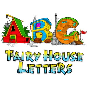 ABC, 123 Fairy House Letters alphabet coloring book Colorbook4Nerdlings by Sean McMenemy