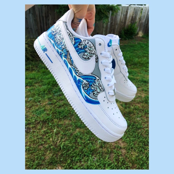 Tidal Wave Air Force Ones | Etsy
