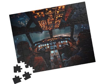 Piloten-Flugzeugcockpit-Puzzle (110, 252, 520, 1014 Teile) – Knobelspiel, Geschenk für Puzzle-Fans, unterhaltsames Hobby für drinnen, Mehrbestellmenge möglich