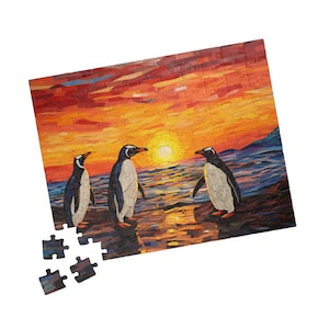 Penguin Puzzle (110, 252, 520, 1014-piece) Animal Puzzle, Adult Puzzle, Jigsaw Puzzle, Brain Teaser Game, Jigsaw Puzzle, Brain Teaser
