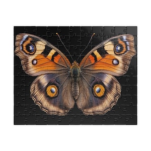 Common Buckeye Butterfly Jigsaw Puzzle Bug Jigsaw Puzzle Bug Game Gift for Puzzle Lovers Fun Indoor Hobby Present Christmas