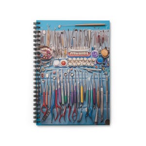 Zahnarzt Spiralblock - liniert, Zahnarzt Werkzeuge Notizbuch, Zahnheilkunde Notizbuch, Doktor Notizbuch, Zahnarzt Buch