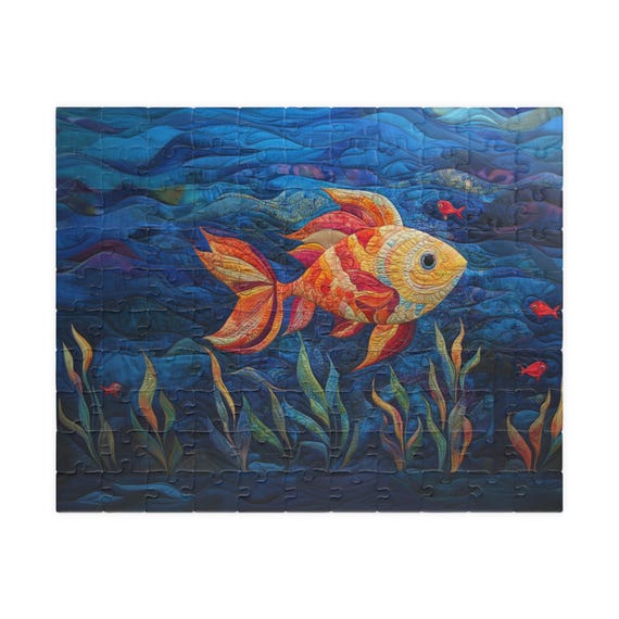 (Quilted Orange) - Puzzled Sparkling Pens, Quilted Orange