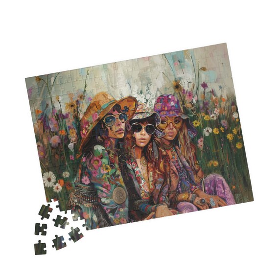 70s Fashion Hippies Jigsaw Puzzle: Brain Teaser (110-1014 Piece