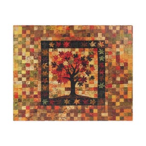 Fall Tree Leaves Puzzle (110 252 520 1014-piece) Autumn Jigsaw Puzzle Brain Teaser Fall Jigsaw Puzzle Fall Game Fall Puzzle image 1