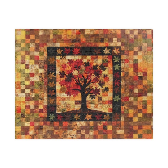 ON SALE Fall Tree Leaves Puzzle (110 252 520 1014-piece) Autumn Jigsaw Puzzle, Brain Teaser, Fall Jigsaw Puzzle, Fall Game, Fall Puzzle