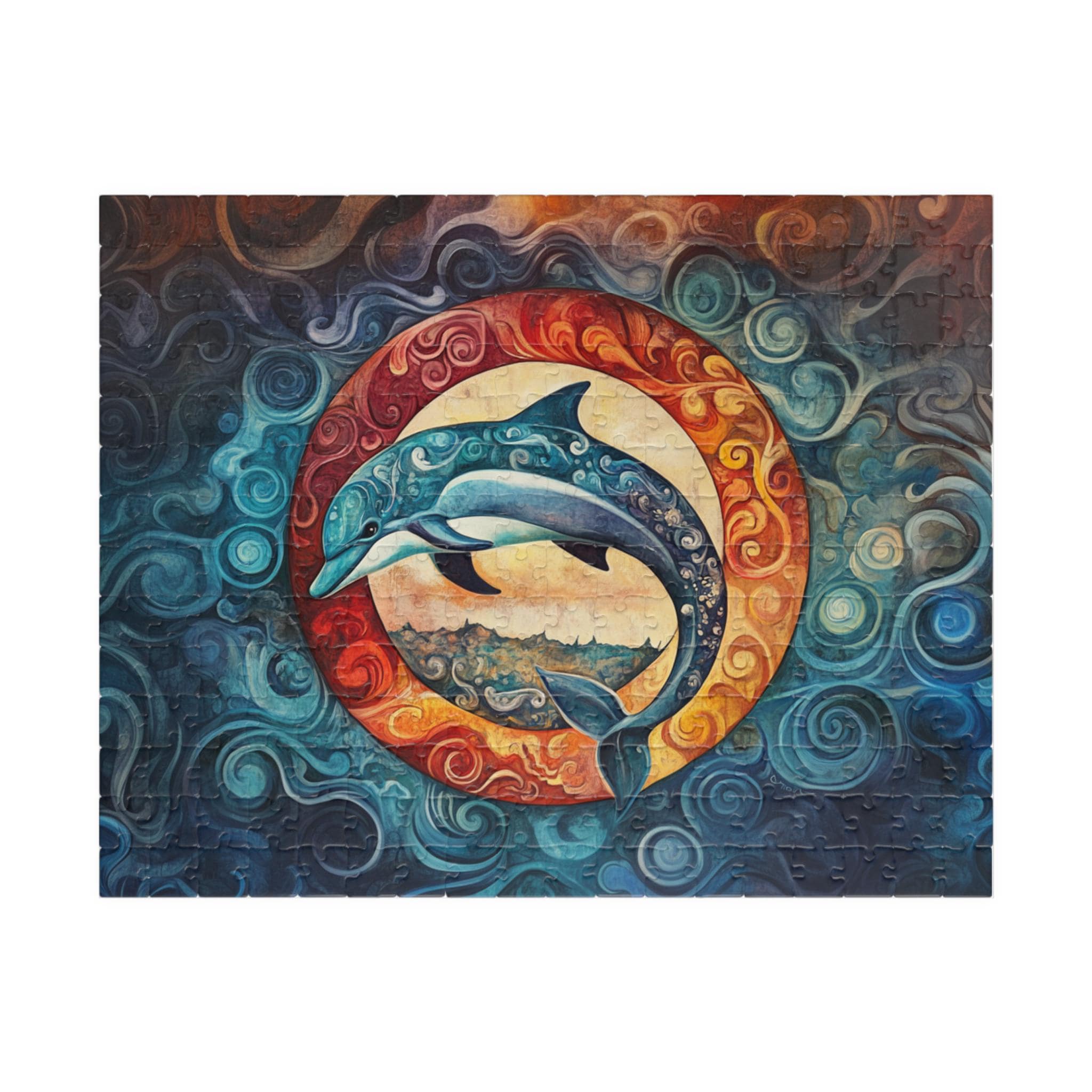 イルカパズル（110、252、520、1014ピース）、動物パズル、海洋動物