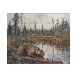 ON SALE, Beaver Swamp Puzzle (110, 252, 520, 1014-piece), Jigsaw Puzzle, Brain Teaser
