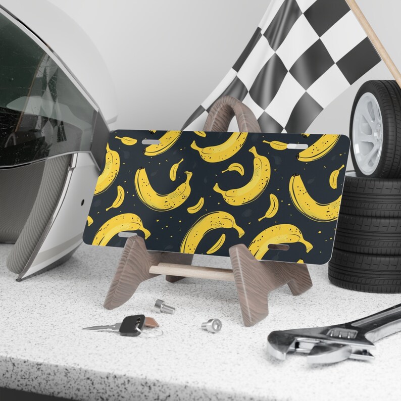 Tabliczka łazienkowa z aluminium w kształcie banana – żółto-czarna, prezent dla dorosłych, nastolatka, urodziny, akcesoria samochodowe, metalowy znak, zawieszka samochodowa, prezent świąteczny zdjęcie 4