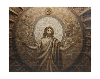 Rompecabezas de mosaico de Jesús: rompecabezas religioso (110-1014 piezas) Regalo para amantes de los rompecabezas Pasatiempo divertido para interiores Presente Actividad navideña para días lluviosos