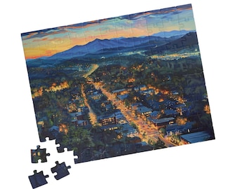 Asheville North Carolina Puzzle (110 252 520 1014-piece) Jigsaw Puzzle Brain Teaser Gift for Puzzle Lovers Fun Indoor Hobby
