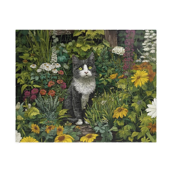 Buy Green Garden With a Cat Puzzle (110 252 520 1014-piece) Cat
