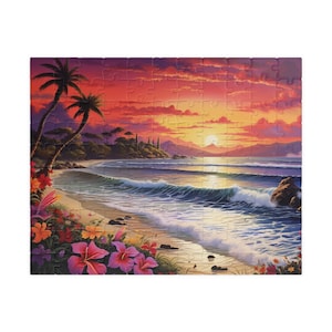 Hawaii Landscape Puzzle (110, 252, 520, 1014-piece), Adult Puzzle, Beach Landscape, Beach Art, Jigsaw Puzzle, Jigsaw Puzzle, Brain Teaser