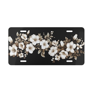 ON SALE, Flower License Plate, Vanity Plate, Front of Car, Floral Design, Nature