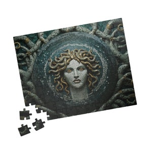 ON SALE, Medusa Puzzle (110, 252, 520, 1014-piece) Greek Mythology, Snake Puzzle, Jigsaw Puzzle, Brain Teaser Game, Adult Puzzle