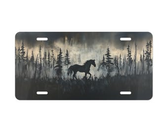 Paard silhouet aluminium kaptafel decoratieve voorkant auto kaptafel aluminium kentekenplaat auto exterieur decor cadeau kopen meerdere