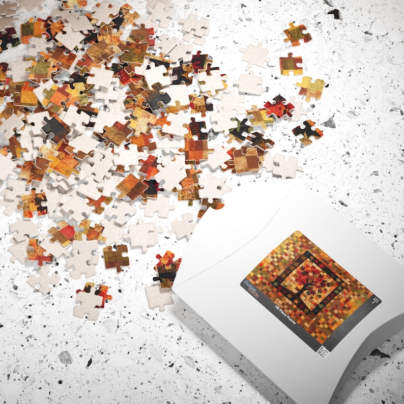 Fall Tree Leaves Puzzle (110 252 520 1014-piece) Autumn Jigsaw Puzzle Brain Teaser Fall Jigsaw Puzzle Fall Game Fall Puzzle image 7