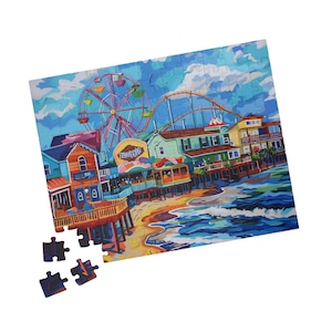 Carnival Wildwood New Jersey Jigsaw Puzzle: Beach Boardwalk Brain Teaser Cityscape Gift for Puzzle Lovers Relaxing Indoor Hobby City image 1