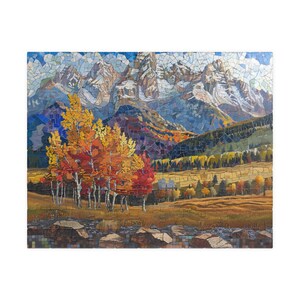 Montana Mountains Puzzle (110 252 520 1014-piece) Jigsaw Puzzle Brain Teaser Fall Jigsaw Puzzle Fall Game Fall Puzzle Buy Multiple Gift image 5