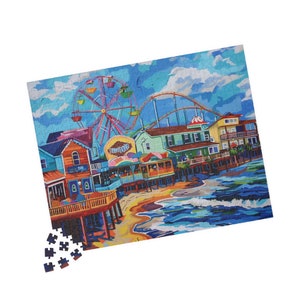 Carnival Wildwood New Jersey Jigsaw Puzzle: Beach Boardwalk Brain Teaser Cityscape Gift for Puzzle Lovers Relaxing Indoor Hobby City image 3