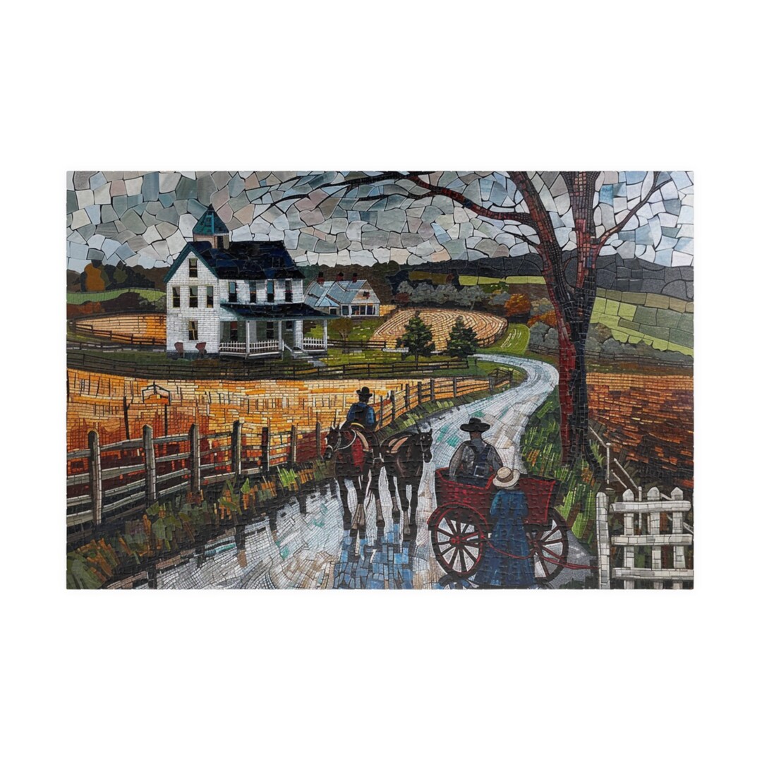 Amish Home Puzzle 110, 252, 520, 1014piece Etsy