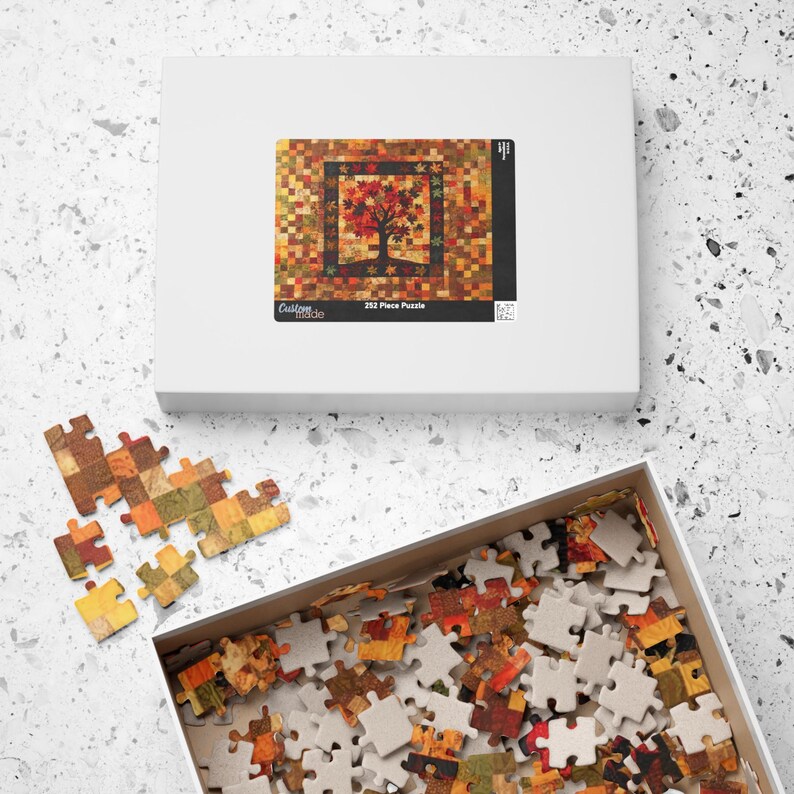 Fall Tree Leaves Puzzle (110 252 520 1014-piece) Autumn Jigsaw Puzzle Brain Teaser Fall Jigsaw Puzzle Fall Game Fall Puzzle image 10