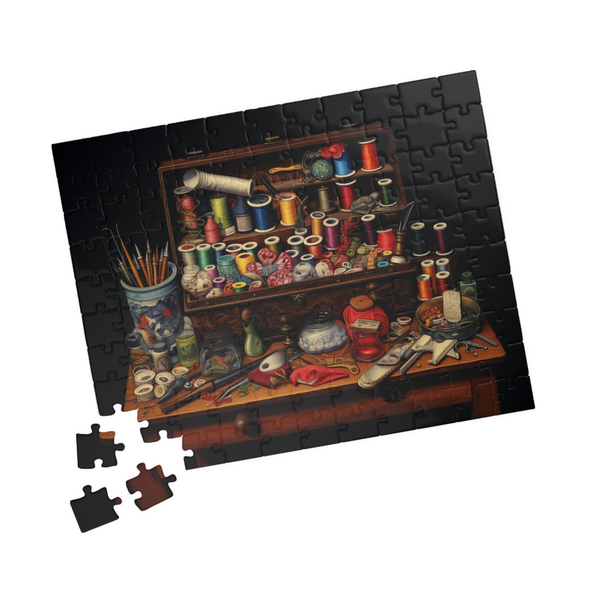 Sewing Kit Puzzle (110 252 520 1014-piece) Sewing Supples Jigsaw