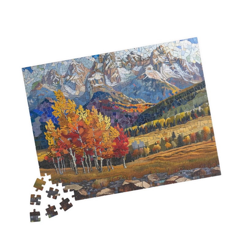 Montana Mountains Puzzle (110 252 520 1014-piece) Jigsaw Puzzle Brain Teaser Fall Jigsaw Puzzle Fall Game Fall Puzzle Buy Multiple Gift image 2