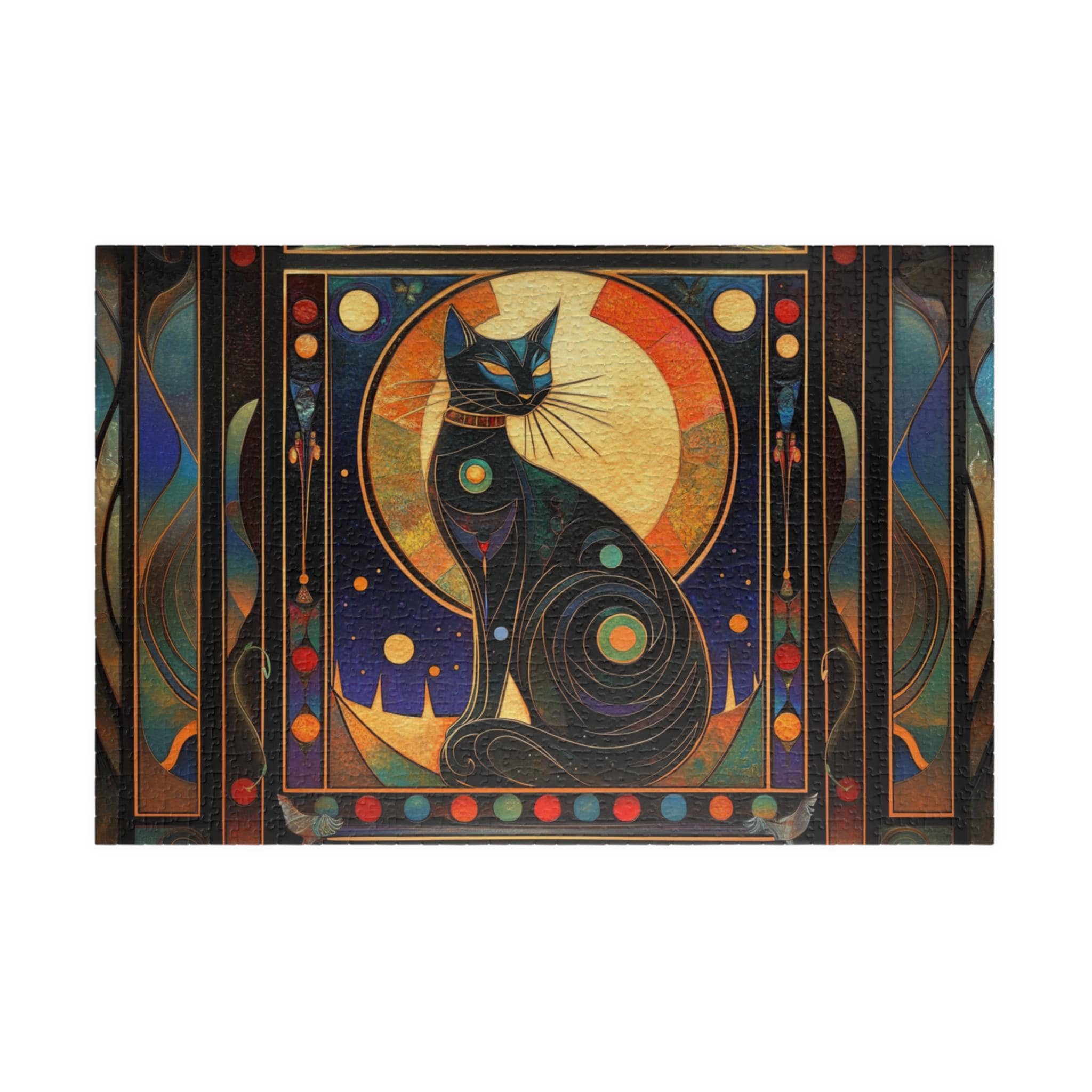 Black Cat Puzzle (110 252 520 1014-piece) Cat Jigsaw Puzzle Cat